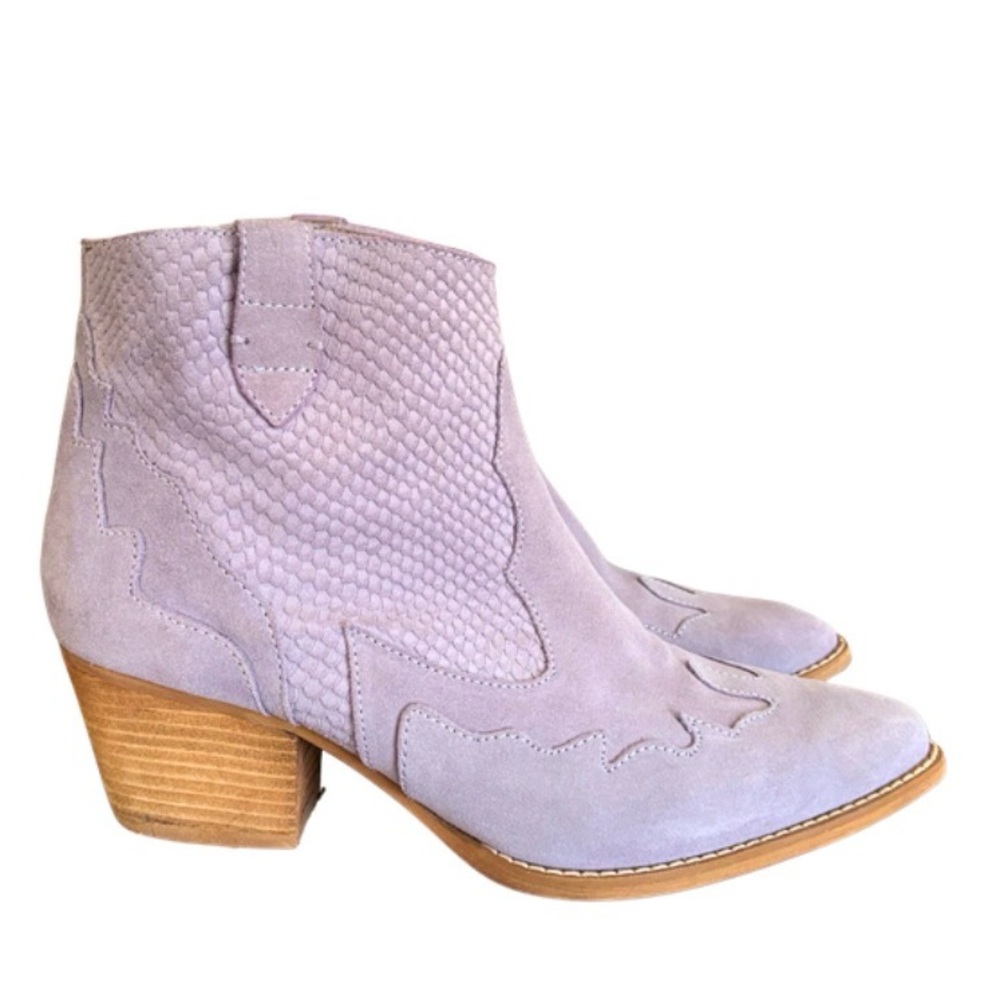 Matisse Daphne Western Cowboy Ankle Boots Lavender Sz: 10